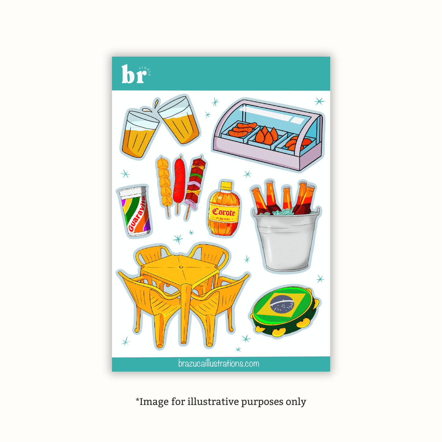 'Boteco' Sticker Sheet