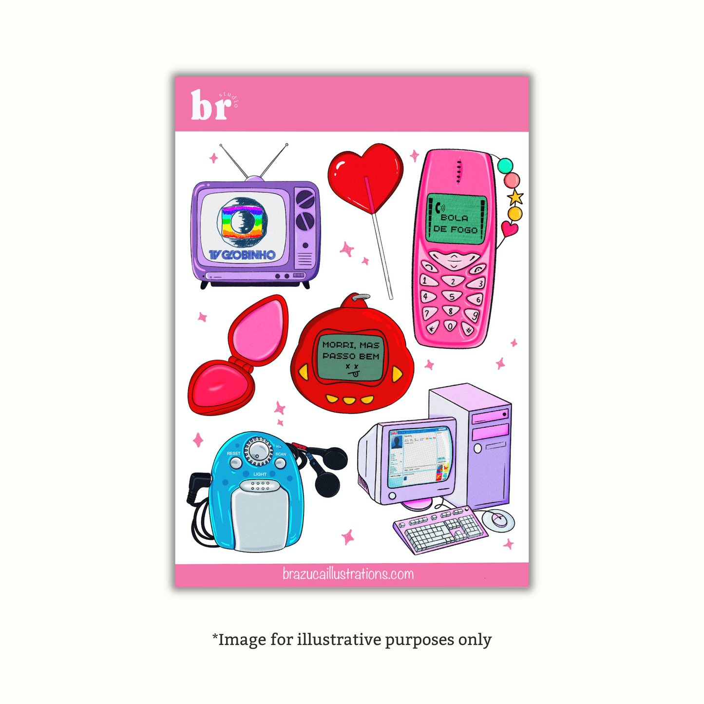 Y2K Nostalgia Sticker Sheet